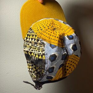 Handmade Local Knits Patchwork And Suede Flat Bill Baseball Cap Hat